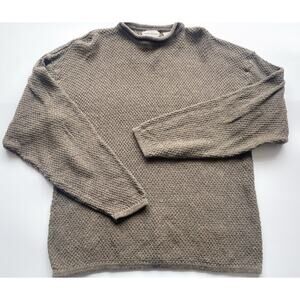 Vintage New River Dark Green Roll Neck Knit Sweater Size Large